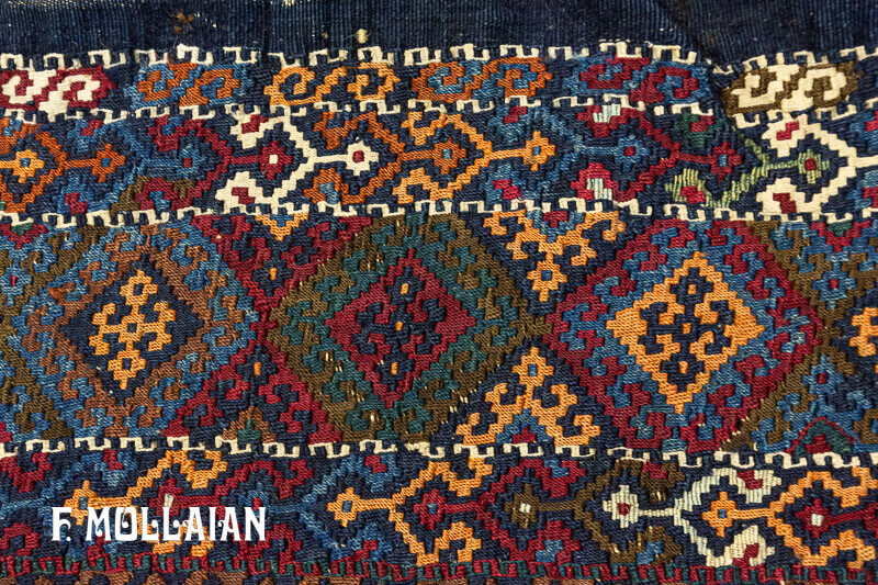 Tappeto Antico Turco Sella (Chanta) Sivas con Kilim a dietro n°:63550807